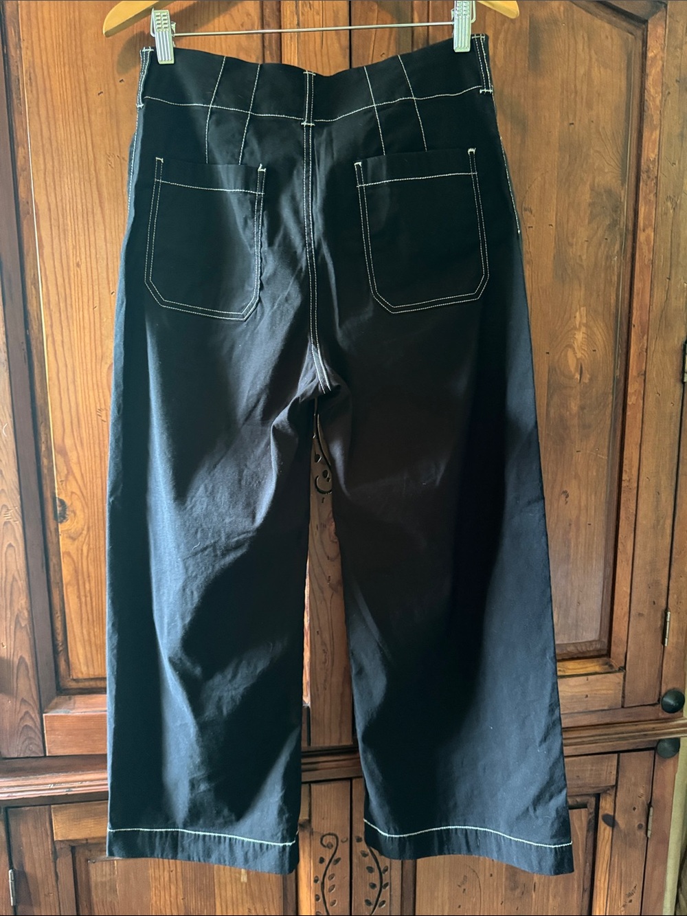 EUC MAEVE BLACK MAGIC FABRIC COLLETTE WHITE CONTRAST STITCH. SIZE 29 - Picture 6 of 13